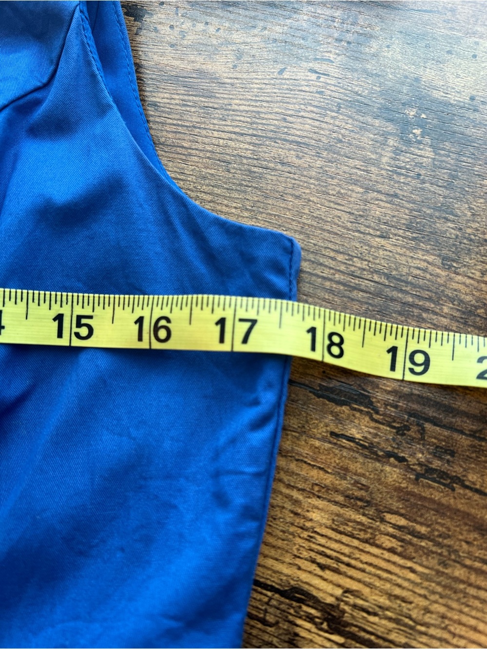 TCEC Cobalt Blue Cotton Drop Waist Ruffle Mini Dress Large - Picture 6 of 9